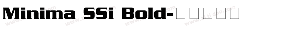 Minima SSi Bold字体转换